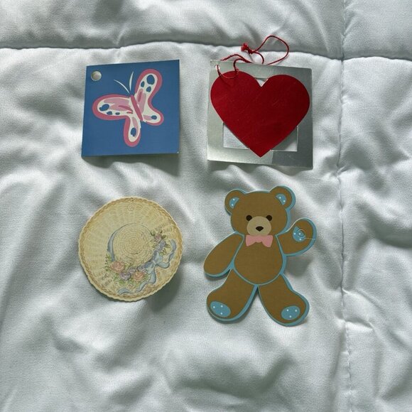 Vintage 70s 80s 90s Floral Lot Of 4 Unused MINI Cards Junk Journal Scrapbook - Picture 1 of 6